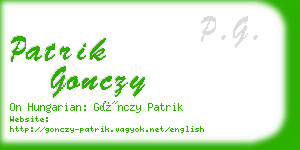 patrik gonczy business card